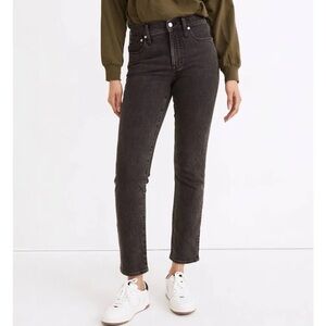 Madewell Women's “The Mid Rise Perfect Vintage Ankle Jeans” in Dark Gray